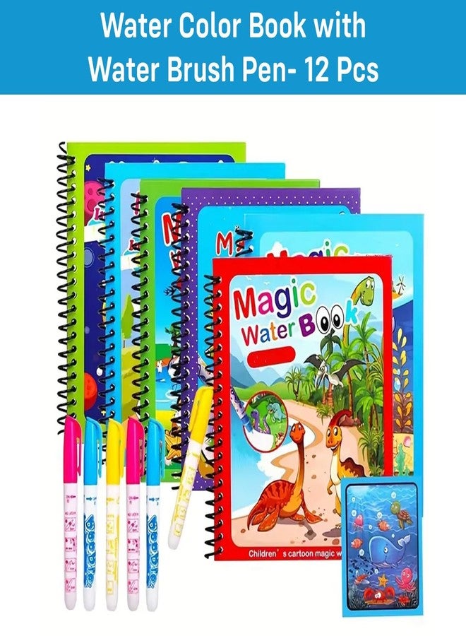 Acceptance Coloring Book for Kids Aged 6 to 12 | Propz Watercolor Book with Watercolor Brush Pen - Pieces Party Favors | Return Gifts for Kids Birthday Party | (12) - Image 3